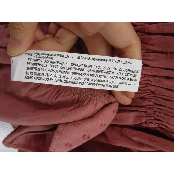 Zara Dress XS Fit Flare Mini Embroidered Eyelet Boho Cottagecore NEW - Picture 14 of 15